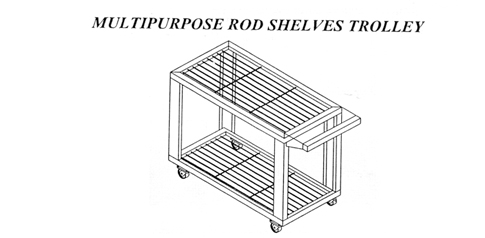 Multipurpose Rod Shelves Trolley