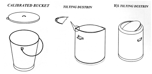Calibrated Bucket & Tilting Dustbin